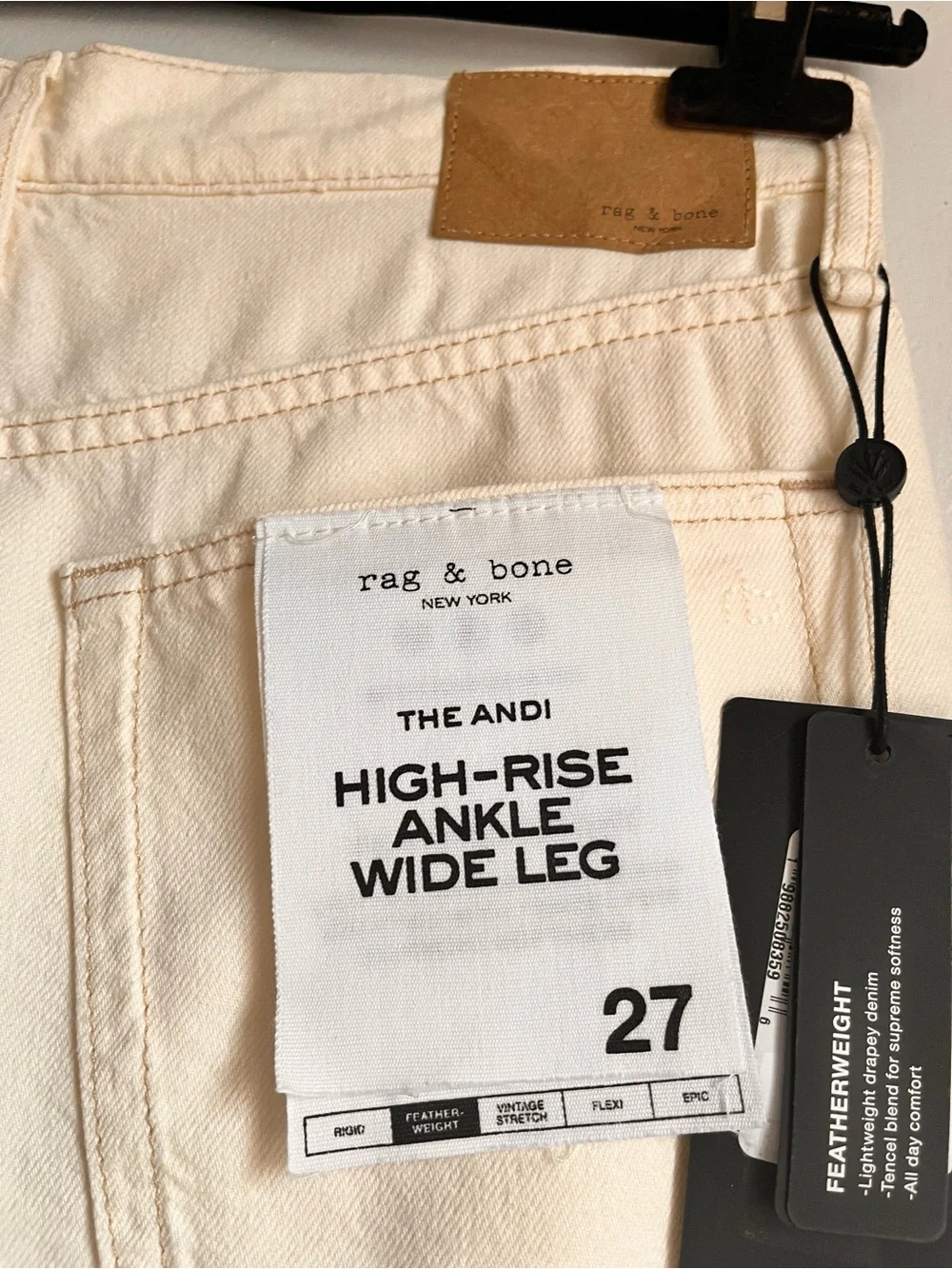 RAG & BONE The Andi High-Rise Ankle Wide-Leg Jeans